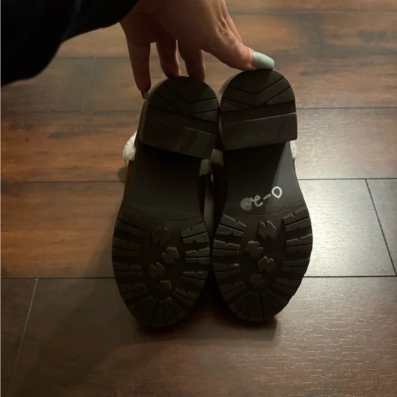 JustFab Ellie Trim Heeled Sherpa Lined Women's Boot Tan/Brown - Picture 6 of 7